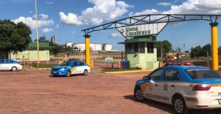 Em março, policiais militares do BPRv observaram intenso movimento de caminhões-tanque na usina, em período de entressafra - Divulgação BPRv