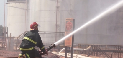 Simulado do PAM mostra meios de controlar incêndio em tanques de etanol