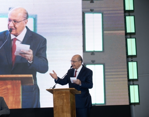 Vice-presidente da República, Geraldo Alckmin durante abertura do Cana Summit (Crédito: Divulgação)